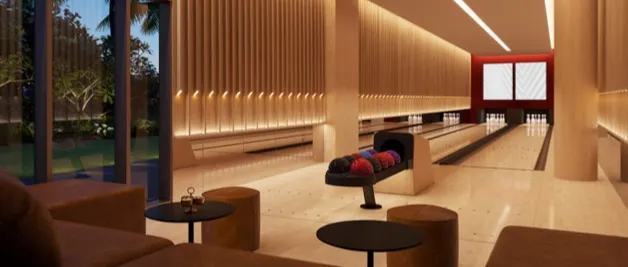 Rendering of the residents’ bowling alley