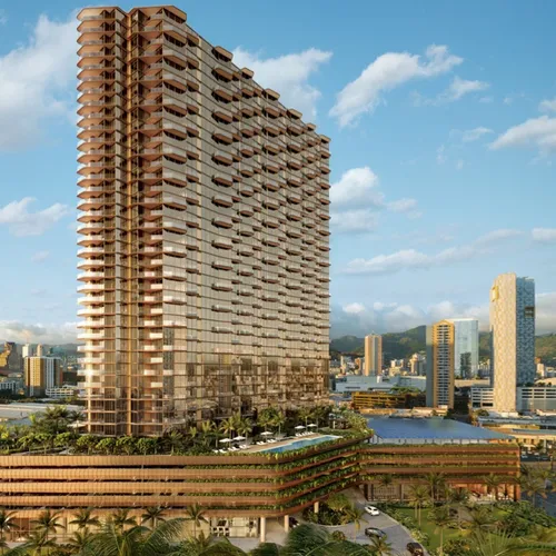 Rendering of the Ālia tower at 888 Ala Moana